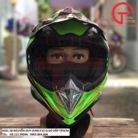 Mũ bảo hiểm cào cào Index Thái Lan màu xanh