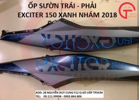 ỐP SƯỜN TRÁI - PHẢI EXCITER 150 XANH NHÁM 2018 CHÍNH HÃNG YAMAHA